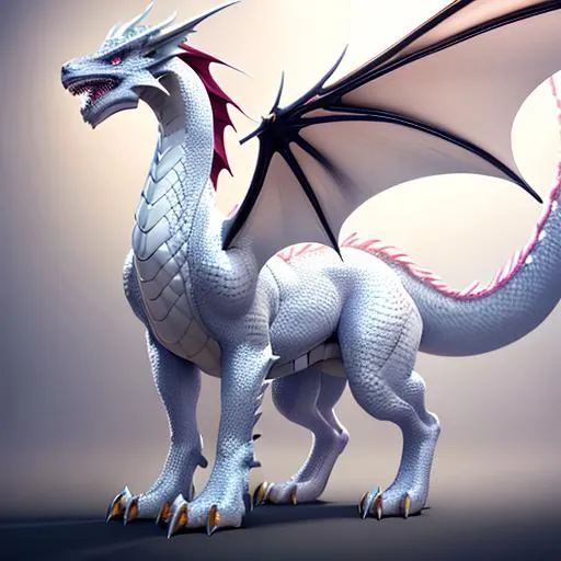 Prompt: Full body of a four-legged quadrupedal smooth skinned and scaleless white latex textured dragon, very glossy and shiny, reflective, perfect composition, hyperrealistic, super detailed, 8k, high quality, trending art, trending on artstation, sharp focus, studio photo, intricate details, highly detailed, Trending on Artstation, Cozy wallpaper, Pastel colors, soft lighting