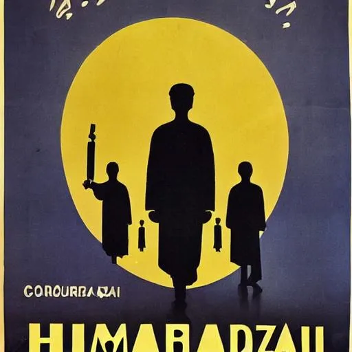 Prompt: 1966 humanoid movie poster Azerbaijani 