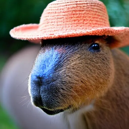 A capybara with a hat | OpenArt