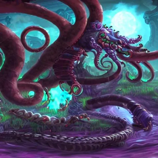 cat tentacle world of warcraft | OpenArt