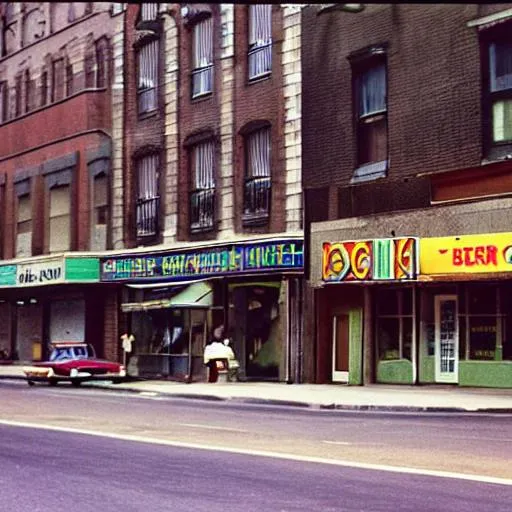 professional photo from droadway street in the 1970s... | OpenArt