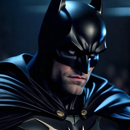 Prompt: Screen grab of {Robert Pattinson as batman}, in {classic 80s dark fantasy movies} {directed by tim Burton} perfect composition, hyperrealistic, super detailed, 8k, high quality, trending art, trending on artstation, sharp focus, studio photo, intricate details, highly detailed,happy face, by greg rutkowski