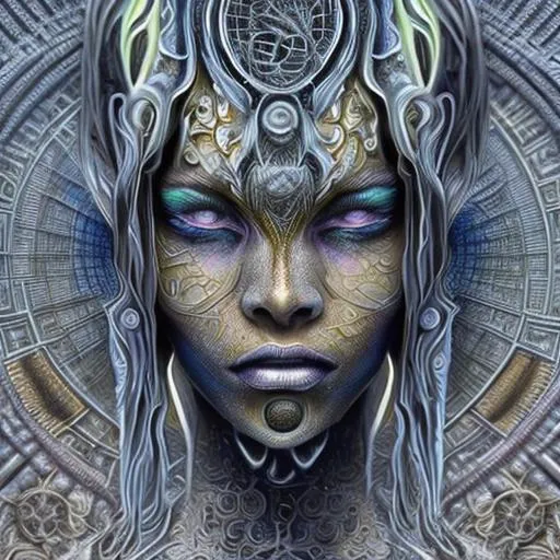 Prompt: **alex gray psychadelic art style masculine man beautiful woman sacred geometry spiritual pastel pale colours fine detail** - <@1076755507940958309> (fast)