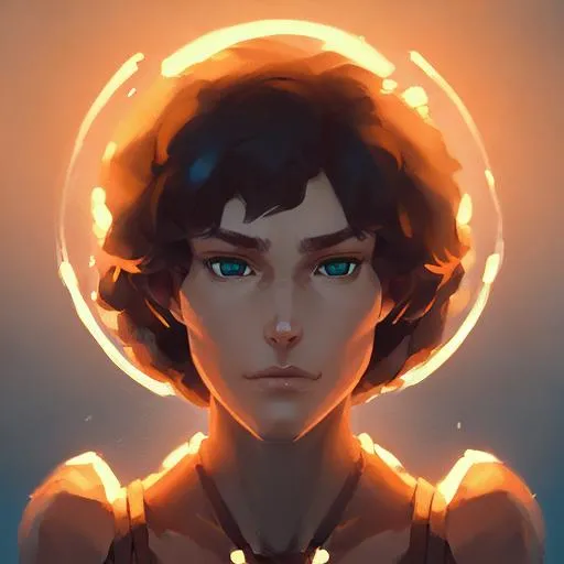 Prompt: Closeup face portrait of a Gladiator, smooth soft skin, big dreamy eyes, beautiful intricate colored hair, symmetrical, anime wide eyes, soft lighting, detailed face, by makoto shinkai, stanley artgerm lau, wlop, rossdraws, concept art, digital painting, looking into camera