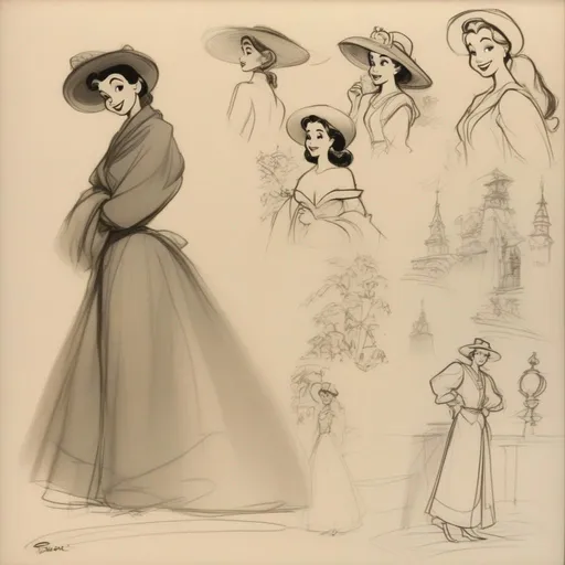 original disney princess sketches