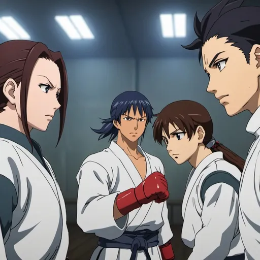 Prompt: Sprit fighters plot scenes 1 in anime.