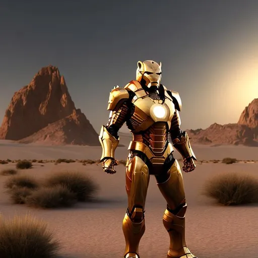 hyper photorealiatic Modern BritishEgyptian hybrid human male big body build super hero type fu