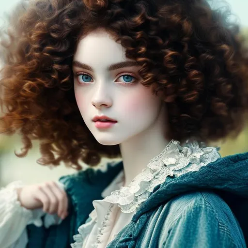 Prompt: Black hair  men with blue eyes, pale skin,with a little girl, red curly hair,clothes from 18th century,analog filter, perfect composition, hyperrealistic, super detailed, 8k, high quality, trending art, trending on artstation, sharp focus, intricate details, highly detailed,18th century aesthetic