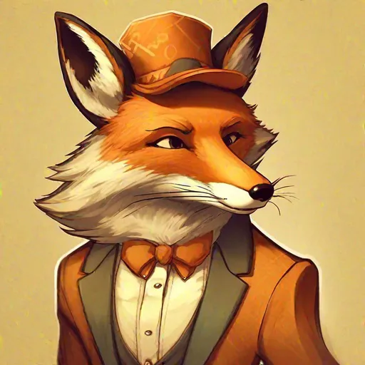 Prompt: a anthropomorphic fox
