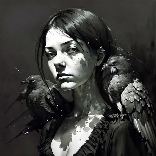 Prompt: ange monstrueux, ailes à plumes noires hyper detailed, surrealism, hyper realistic, extremely complex, gothic, dark, dramatic, hyper realistic, intricate classic art, insanely intricate, trending on art station,art byStephen Gammell, Pino Daeni, Jeremy Mann, Alex Maleev, Carne Griffiths, 16k resolution, oil on canvas, fine art, super dramatic light, sharp focus, grain, sinister, horror
Edits:
Zdzislaw Beksinski Stephen Gammell Yossi Kotler
