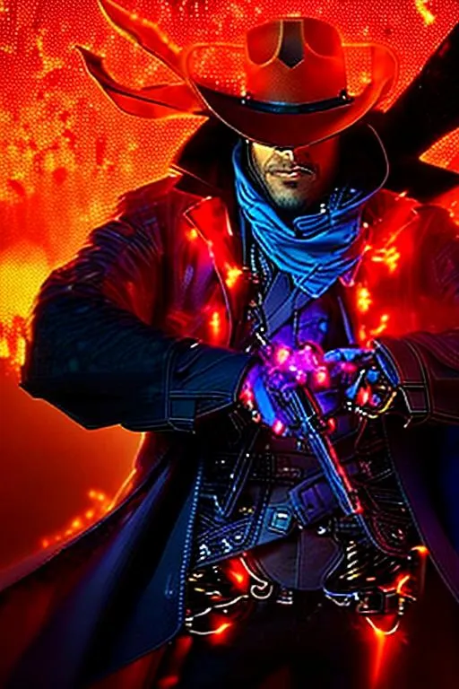 Cowboy From The Future, Digital Arts by Isra