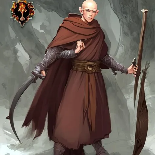 Prompt: My group use homebrew often but the character is a young male woodelf with lv 31 monk and lv2 fighter  monk monistary traits were way of the long death and the way of the god hand he had become a demigod by his own power he was always silent in groups and would speak only when asked to speak and has a vow to not use any sharp weapons so he uses his hands and has a small crossbow on his side its more of a i get stronger the more things i killed with my fist i could add temp hp to my self for each kill and it could use my ki point to just send out a massive wave of dark energy that would do 2d10 every point of ki i put in