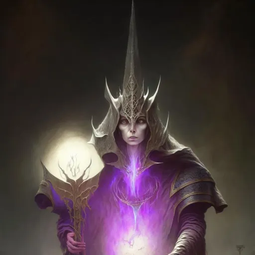 Prompt: Evil Wizard Untitled creation by Zdzisław Beksiński, beautiful d&d character portrait, dark fantasy, detailed, realistic face, digital portrait, intricate armor, fiverr dnd character, wlop, stanley artgerm lau, ilya kuvshinov, artstation, hd, octane render, hyperrealism