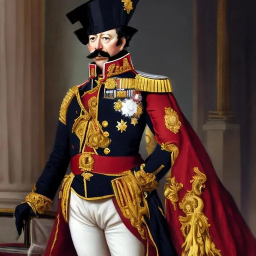 Prompt: Emperor Napoleon III Full Figure  