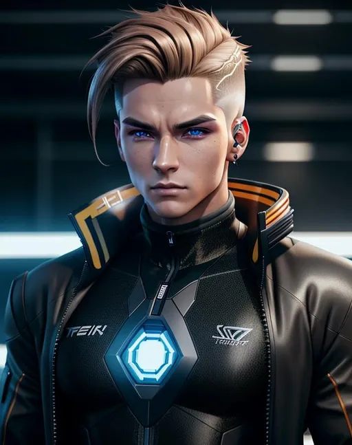 Prompt: perfect composition, {25 year old}, lean {irndian man} ganger, wearing futuristic {tech shirt and future tech coat}, {spiked dyed dark blonde hair}, peak fitness, determined expression, looking at viewer, 8k eyes, detailed face, wlop, stanley artgerm lau, artstation, hd, octane render, hyperrealism intricate details, 8k, cinematic volumetric light, proportional, art trending on artstation, sharp focus, studio photo, intricate details, highly detailed, intricate artwork masterpiece, ominous, intricate, epic, trending on artstation, highly detailed, vibrant, production cinematic character render, ultra high quality model, 