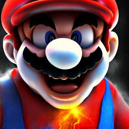 Prompt: Hyper realistic Evil supermario as a ghost