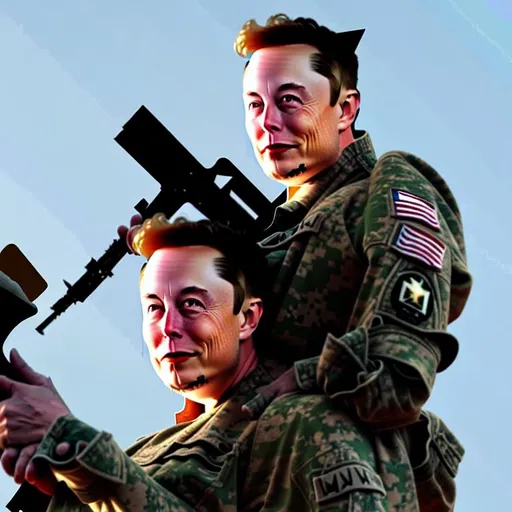 Prompt: Elon musk as a soldier