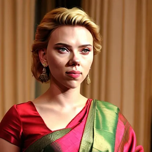 Prompt: Scarlett Johansson in saree
