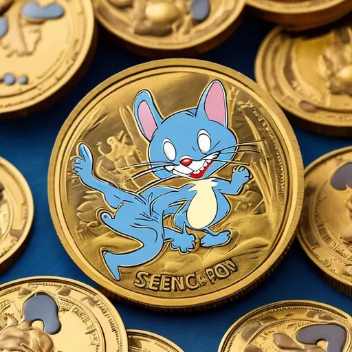 Prompt: tom and jerry coin, surprise me