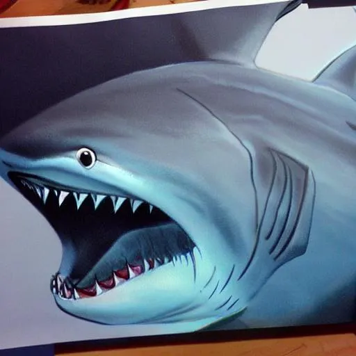 Prompt: Realistic 2d shark
