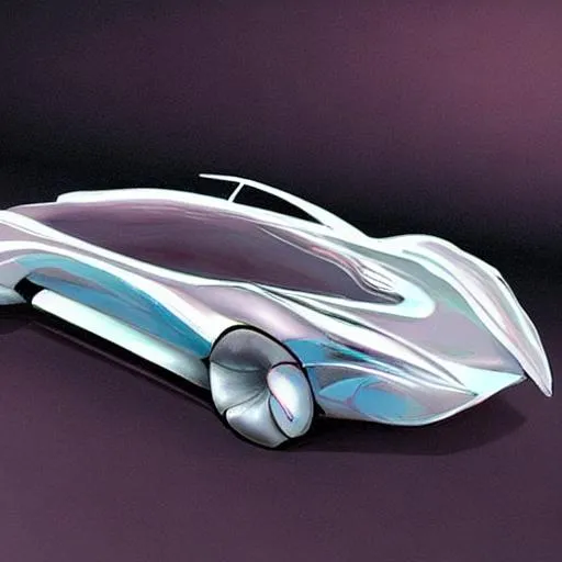 Prompt: concept art of a futuristic vulva car