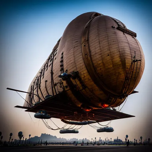 Prompt: steampunk China airship aircity 8k HDR