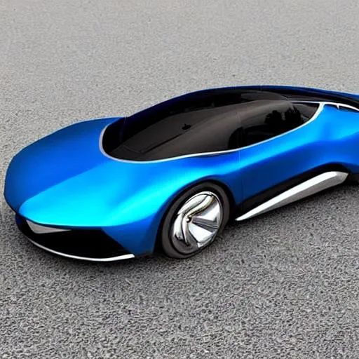 Prompt: Futuristic car blue 