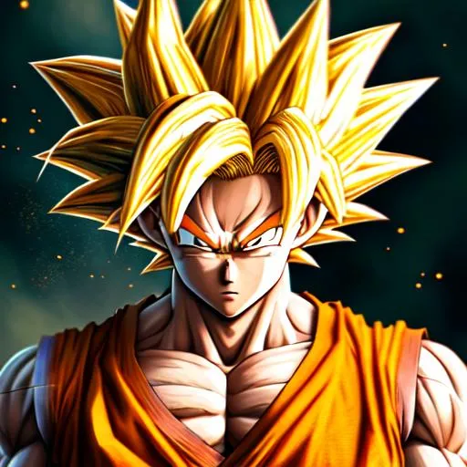 Goku Super Saiyan Yellow Hair Dragon Ball Z