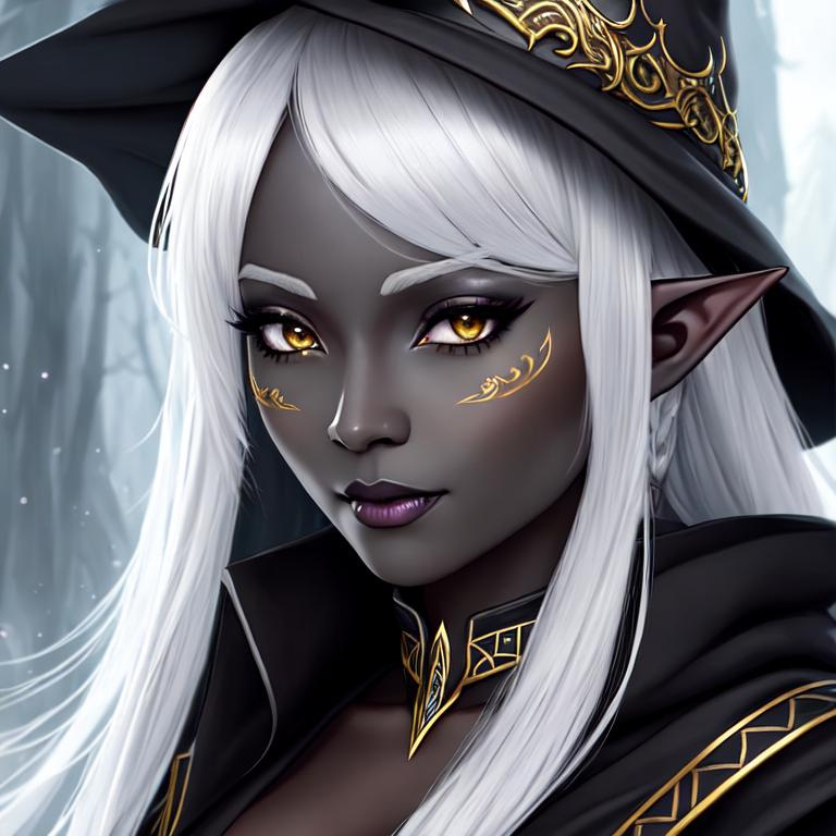 Half Body Portrait Female Elf Drow Gray Skin   Image FxTiV70o 1686711892522 Raw 