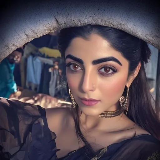 Prompt: bold look of a maya ali pakistani 






 
