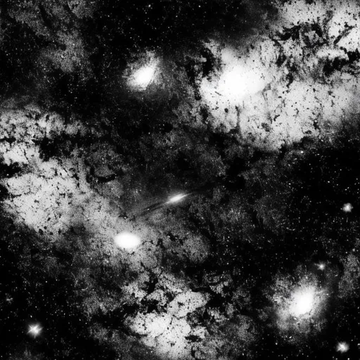 Prompt: Dark galaxy, black and white, manga