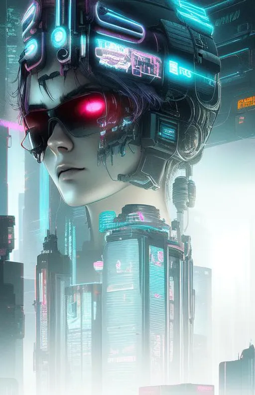 Prompt: create an image for this photo in the cyberpunk style, keeping the characteristics of the original image