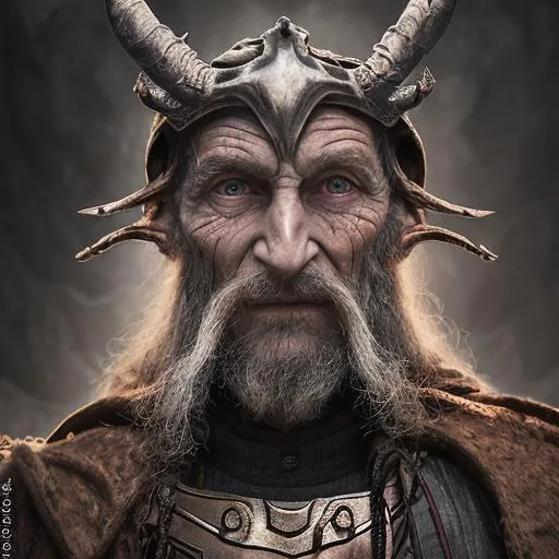 Prompt: Front of an old Immortal sorcerer of ancient slavic mythology with devil crown horns and bat wings, gray hair and facial scars, dark wood, perfect composition, hyper realistic, super detailed, 8k, high quality, trend art, art station trend, sharp focus 
, studio photo, complex details
, very detailed, Greg Rutkowski
