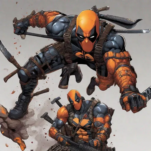 Prompt: Deathstroke and deadpool combined 