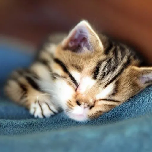 Prompt: Small Kitten Sleeping