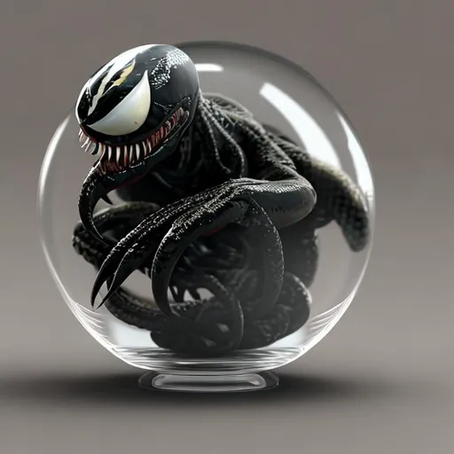 Prompt: Venom in a glass capsule