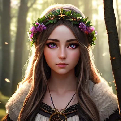 Prompt: extremely realistic, hyperdetailed, druid girl, casting magic spell, RPG, D&D, glowing eyes, highly detailed face, highly detailed eyes, full body, whole body visible, full character visible, soft lighting, high definition, ultra realistic, unreal engine 5, 8K, digital art