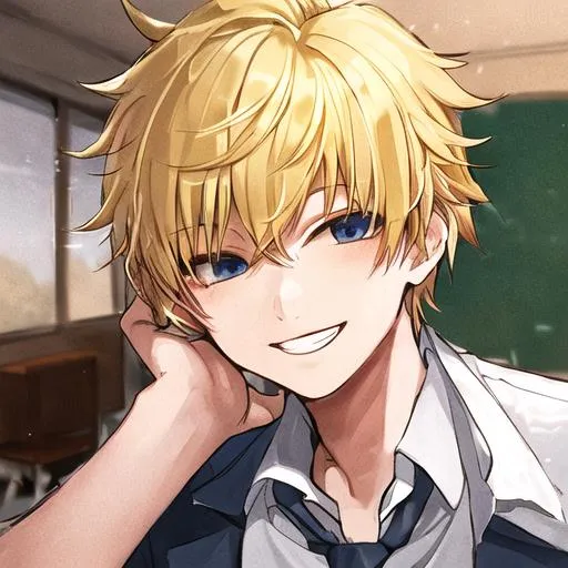 Cute Anime Boy Hair (Blonde)