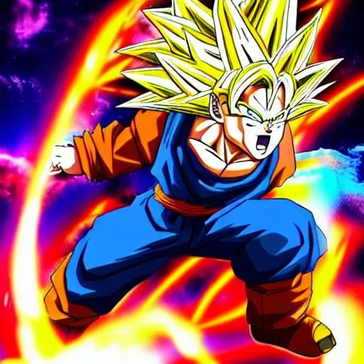 Prompt: super saiyan god goku, red ki background