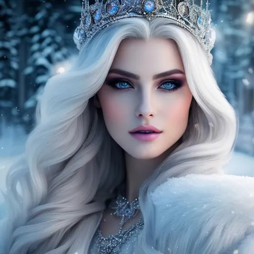 Prompt: create most beautiful fictional female winter princes during night, extremely, detailed environment, detailed background, intricate, detailed skin, natural colors , professionally color graded, photorealism, 8k, moody lighting


