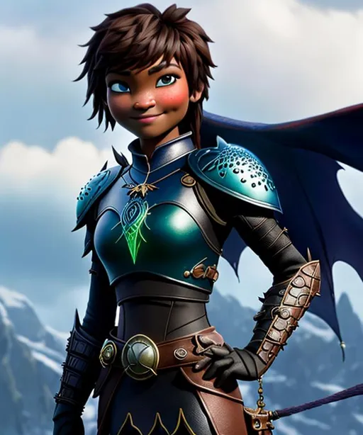 Prompt: Please produce a Astrid Offerson from How to Train Your Dragon, photo session, attractive, blonde hair, (((full body visible))), looking at viewer, portrait, photography, detailed skin, realistic, photo-realistic, 8k, highly detailed, full length frame, High detail RAW color art, piercing, diffused soft lighting, shallow depth of field, sharp focus, hyperrealism, cinematic lighting