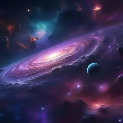 Prompt: galaxy themed space scene, sci-fi, fantasy, deep space, desktop wallpaper, extremely beautiful, UHD, hyper detailed, highly detailed, 64k, vivid colors