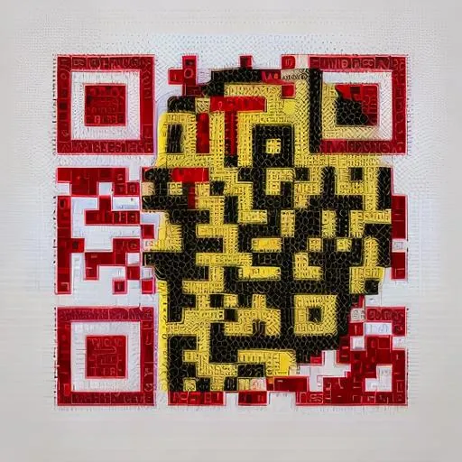 Prompt: "Create an intricately detailed QR code image that skillfully captures the essence of Iron Man's legendary helmet, showcasing the rich red and gold colors, along with precise shading and realistic textures to make it visually striking and instantly recognizable."