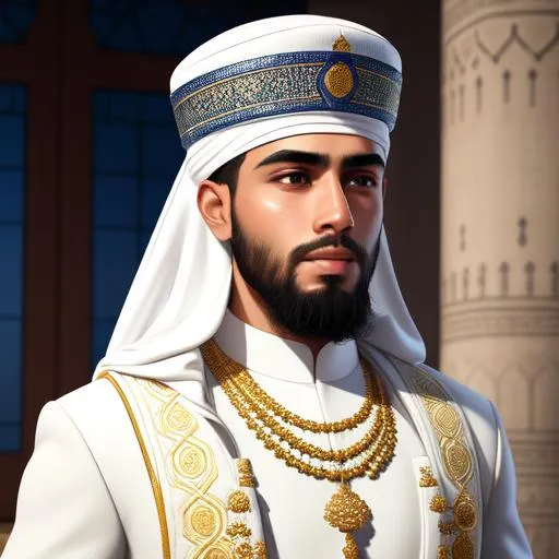 Prompt: Muslim Commander boy in muslim cap, Repeatable, white clothes, Peppered Dress, processional studio, highly detailed, perfect composition, hyperrealistic, super detailed, 8k, high quality, Splash art, front, epic Instagram, artstation, hyperdetailed intricately detailed, unreal engine, intricate detail, complementary colors, 8k, heavy strokes,