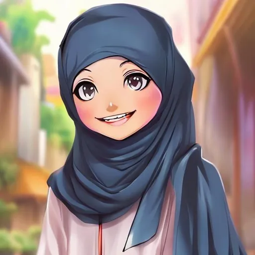 Beautiful and cute hijab girls cartoon pic for wallpapers and