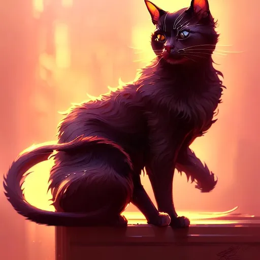 Prompt: Portrait of a cat, attractive, Detailed Render, eyecandy, Breathtaking,8k resolution Greg Rutkowski, Artgerm, WLOP, Alphonse Mucha dynamic lighting hyperdetailed intricately detailed Splash art trending on Artstation triadic colors Unreal Engine 5 volumetric lighting