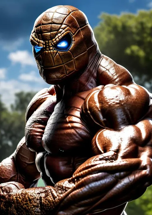 Prompt: High-resolution hyperrealistic photo of marvel ben-grimm-thing merged with kevin-mactaggert-proteus, photorealistic, highly detailed, uhd, hdr, 64k