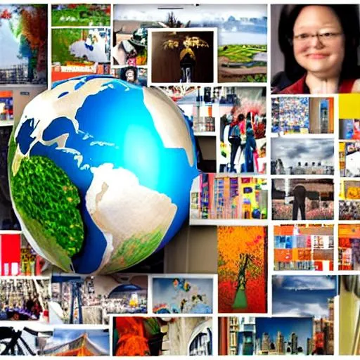 Prompt: make a collage to show what is globalization
