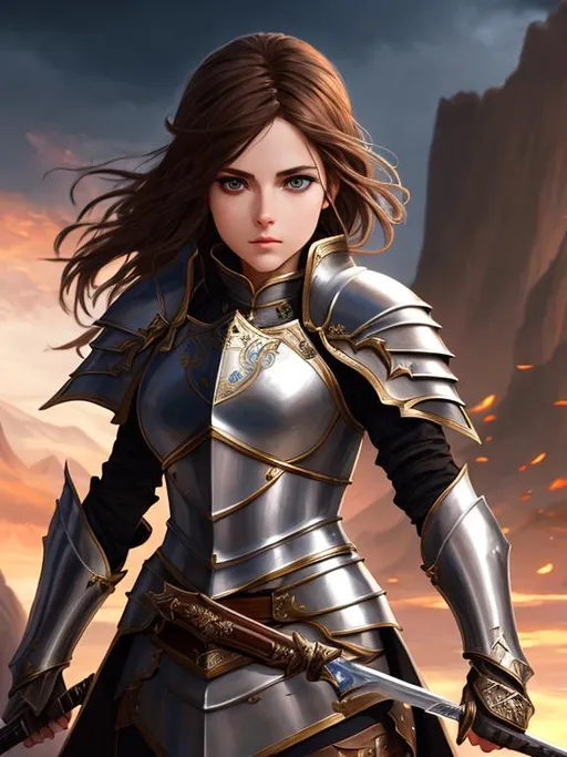 Wallpaper look, girl, pose, rendering, weapons, background, sword for  mobile and desktop, section рендеринг, resolution 1920x1349 - download