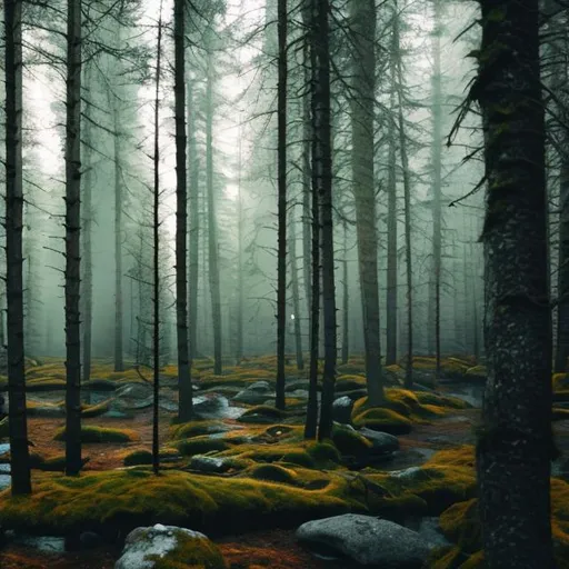 Prompt: a nordic forest
